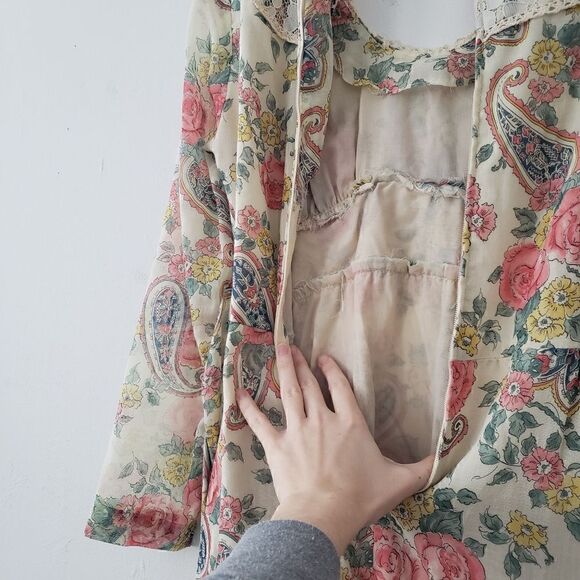 Vintage Act I Paisley Floral Long Dress - Picture 5 of 9